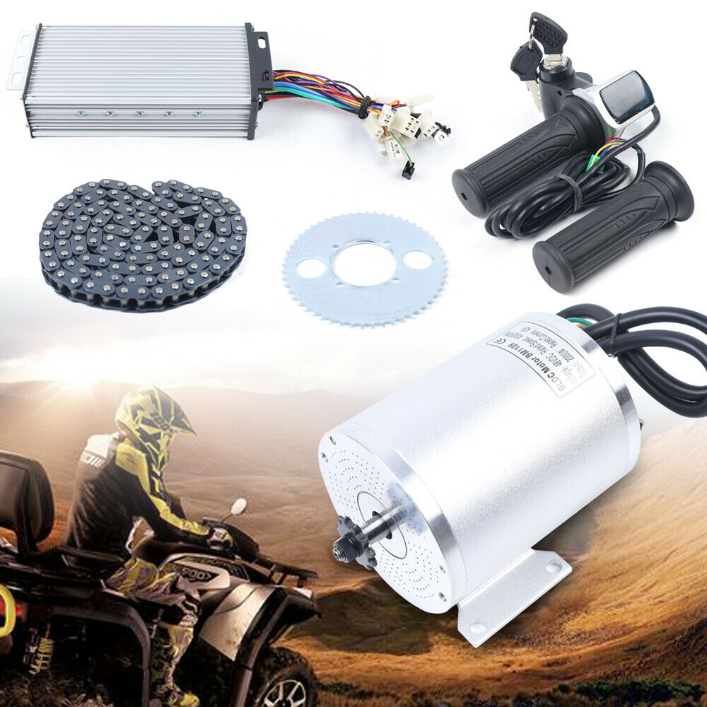 Kit motor 48V 2000W + Controlador + Cadena + Acelerador/Throttle + Piñon