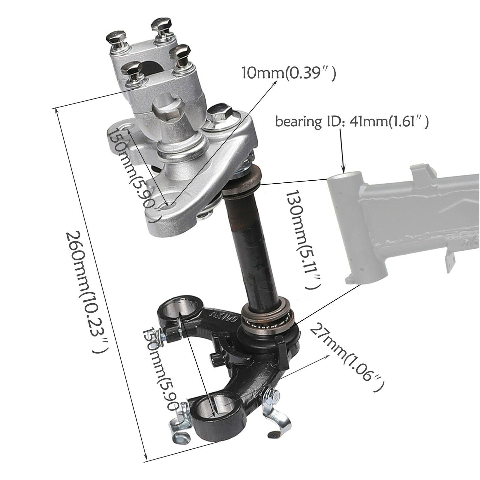 Triple Tree Clamps para horquillas delanteras Mini Bike