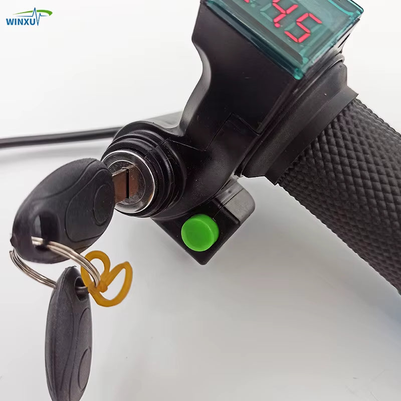 Acelerador/Throttle electrico, con llave de encendido y pantalla led