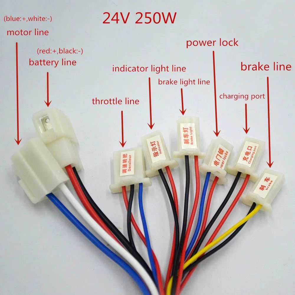 24V 250W Electric Brushed Motor Electric Scooter DIY 250W Motor Kit E-Bike Engine High Speed MOTOR with 11 Tooth Sprocket