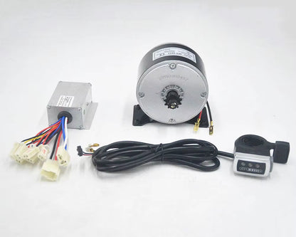 Motor eléctrico de 24V y 250W con escobillas | Kit de motor de 250W + piñón de 11 dientes