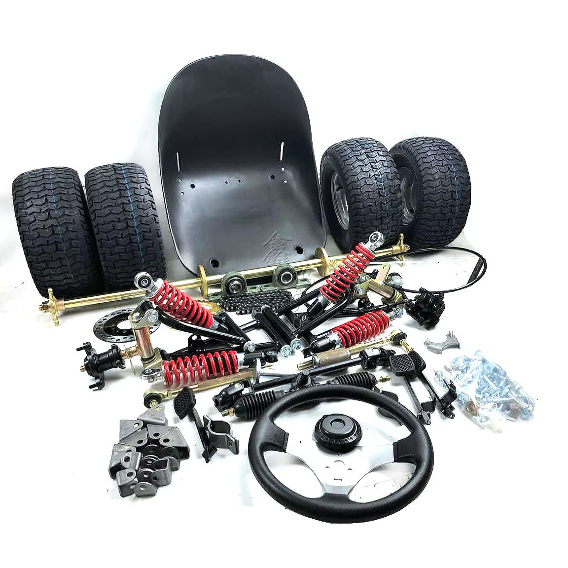 Kit completo de go-kart: eje trasero de 1M, llanta, neumático, kit de eje 13*6.5-6 13X6.50-6.