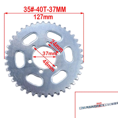 Cadena y piñon 40T 65T 70T 75T #35 Go Kart / Mini Bike