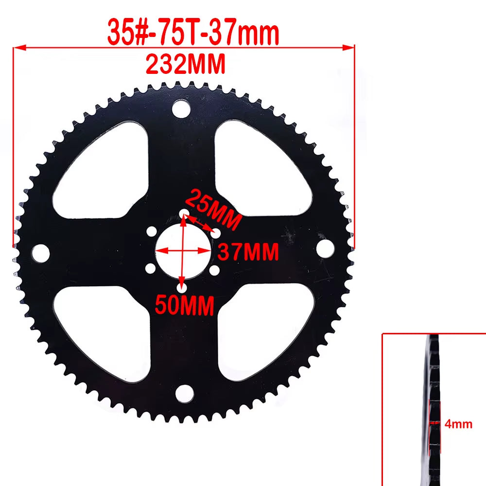 Cadena y piñon 40T 65T 70T 75T #35 Go Kart / Mini Bike